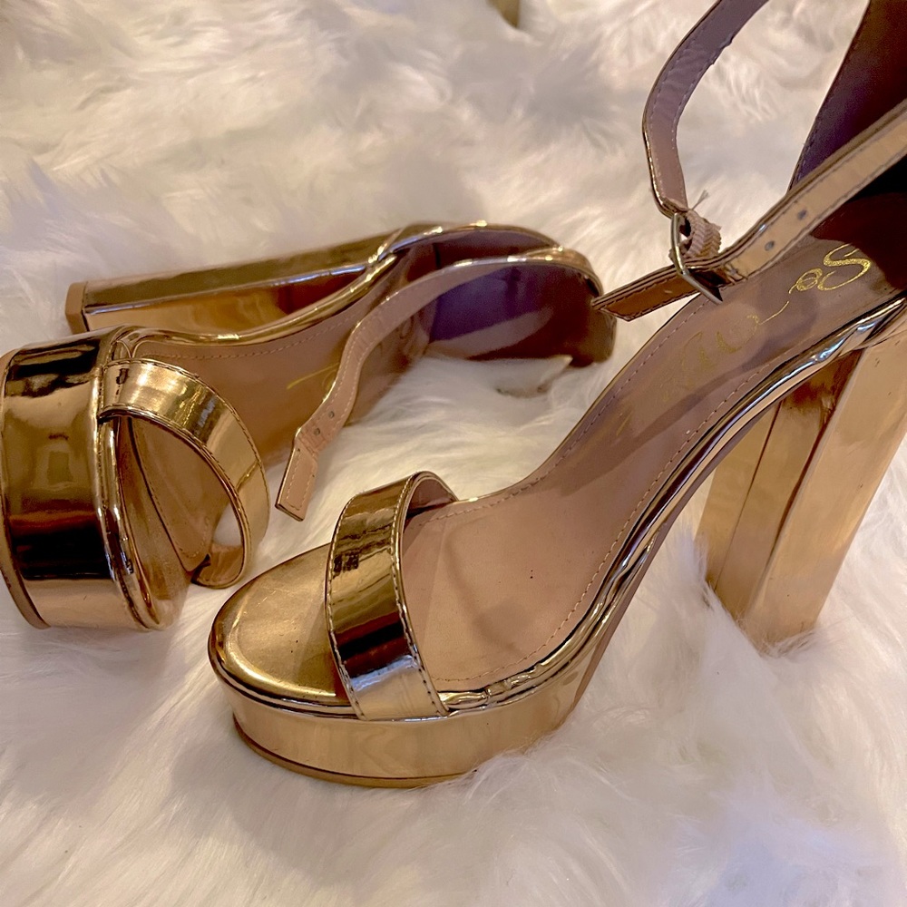 ROSE Gold Platform Heels